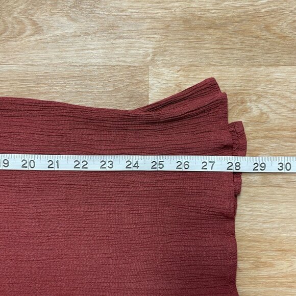 JACQUE & KOKO TANK TOP TEXTURED SIDE SLIT STRETCH SIZE18/20 BURGUNDY MINIMALIST - Picture 7 of 8
